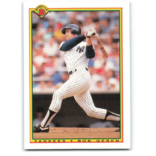 1990 Bowman #438 Bob Geren NM-MT New York Yankees Baseball Card  Image 1