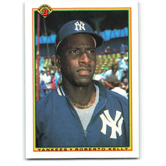 1990 Bowman #444 Roberto Kelly NM-MT New York Yankees Baseball Card  Image 1