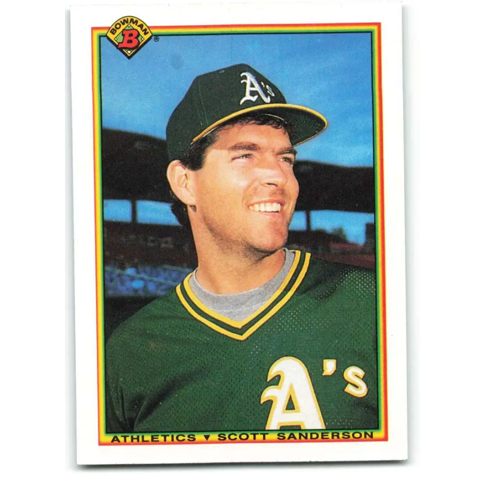 1990 Bowman #447 Scott Sanderson NM-MT Oakland Athletics Baseball Card  Image 1