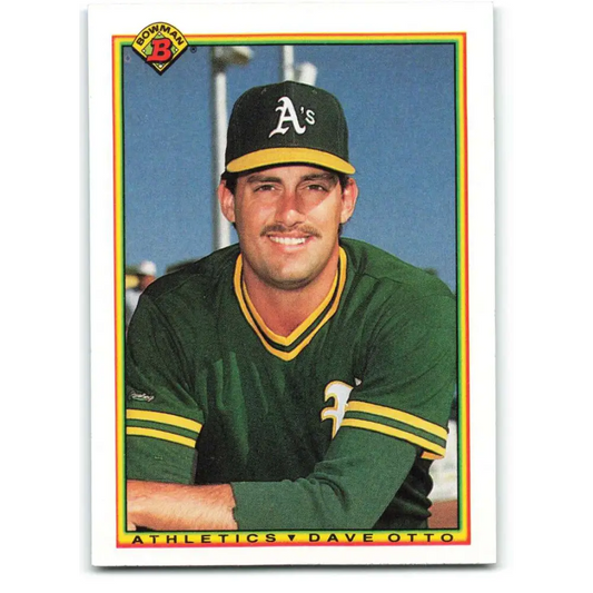 1990 Bowman #448 Dave Otto NM-MT Oakland Athletics Baseball Card  Image 1