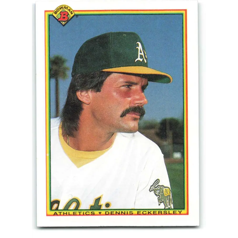 1990 Bowman #451 Dennis Eckersley NM-MT Oakland Athletics Baseball Card  Image 1