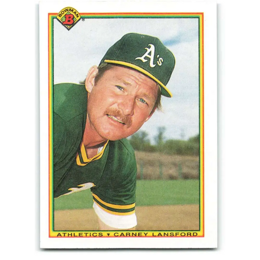 1990 Bowman #452 Carney Lansford NM-MT Oakland Athletics Baseball Card  Image 1
