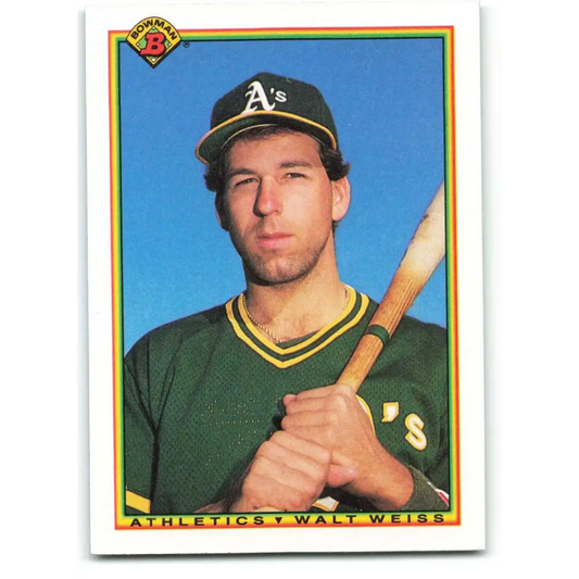 1990 Bowman #461 Walt Weiss NM-MT Oakland Athletics Baseball Card  Image 1