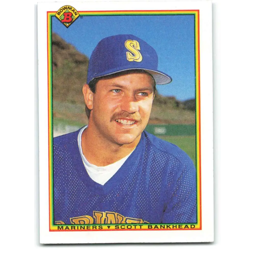 1990 Bowman #466 Scott Bankhead NM-MT Seattle Mariners Baseball Card  Image 1