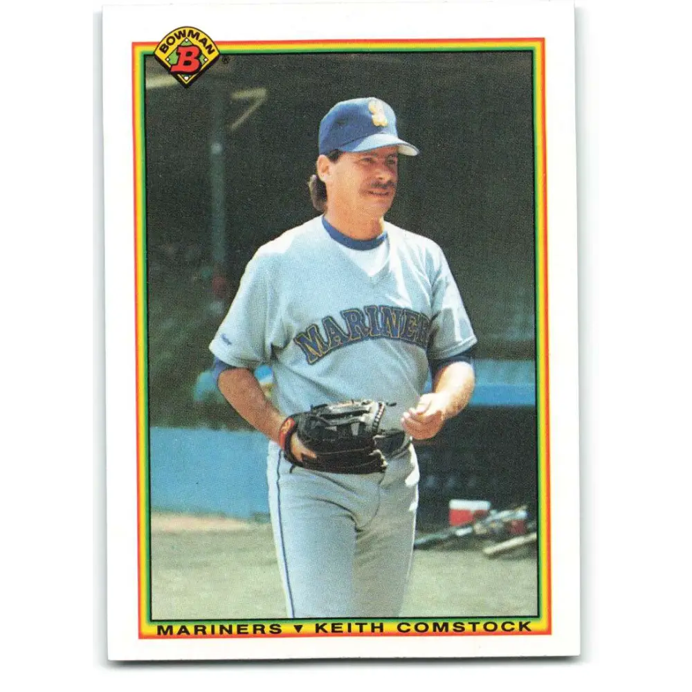 1990 Bowman #467 Keith Comstock NM-MT Seattle Mariners Baseball Card  Image 1