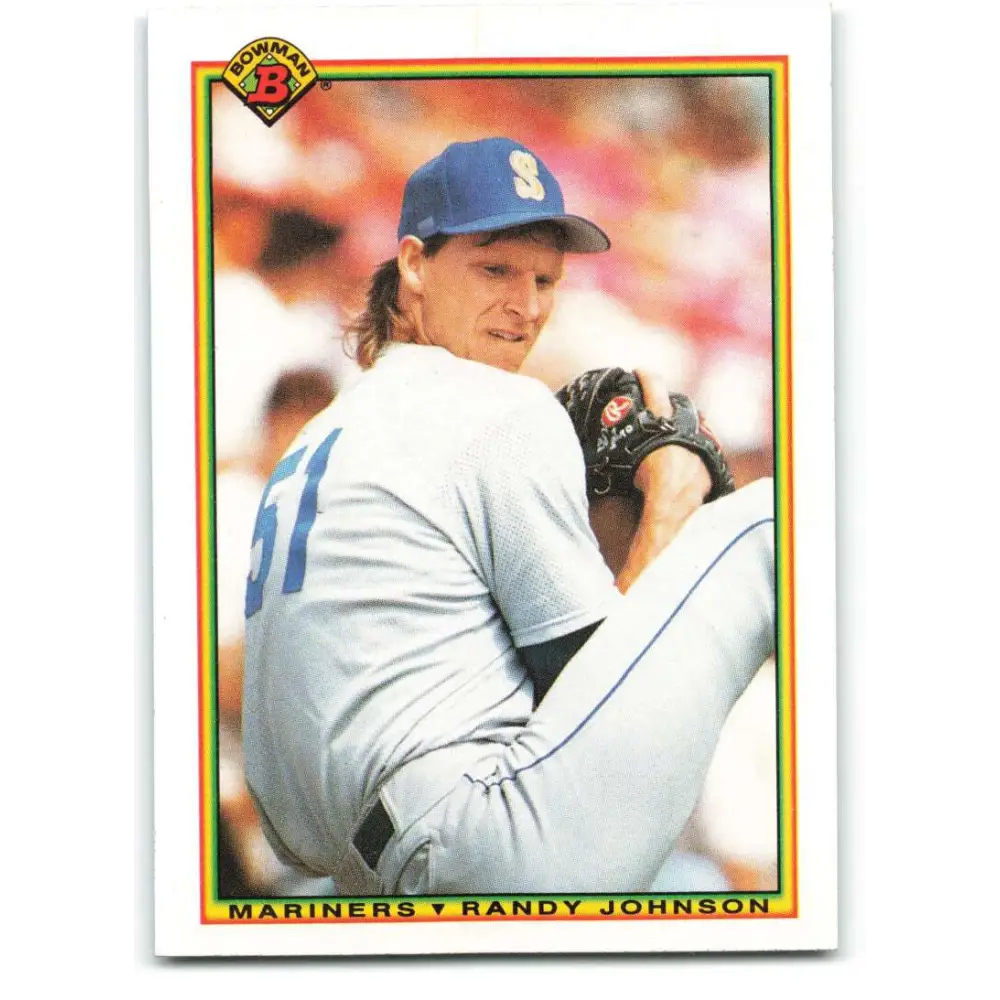 1990 Bowman #468 Randy Johnson NM-MT Seattle Mariners Baseball Card  Image 1