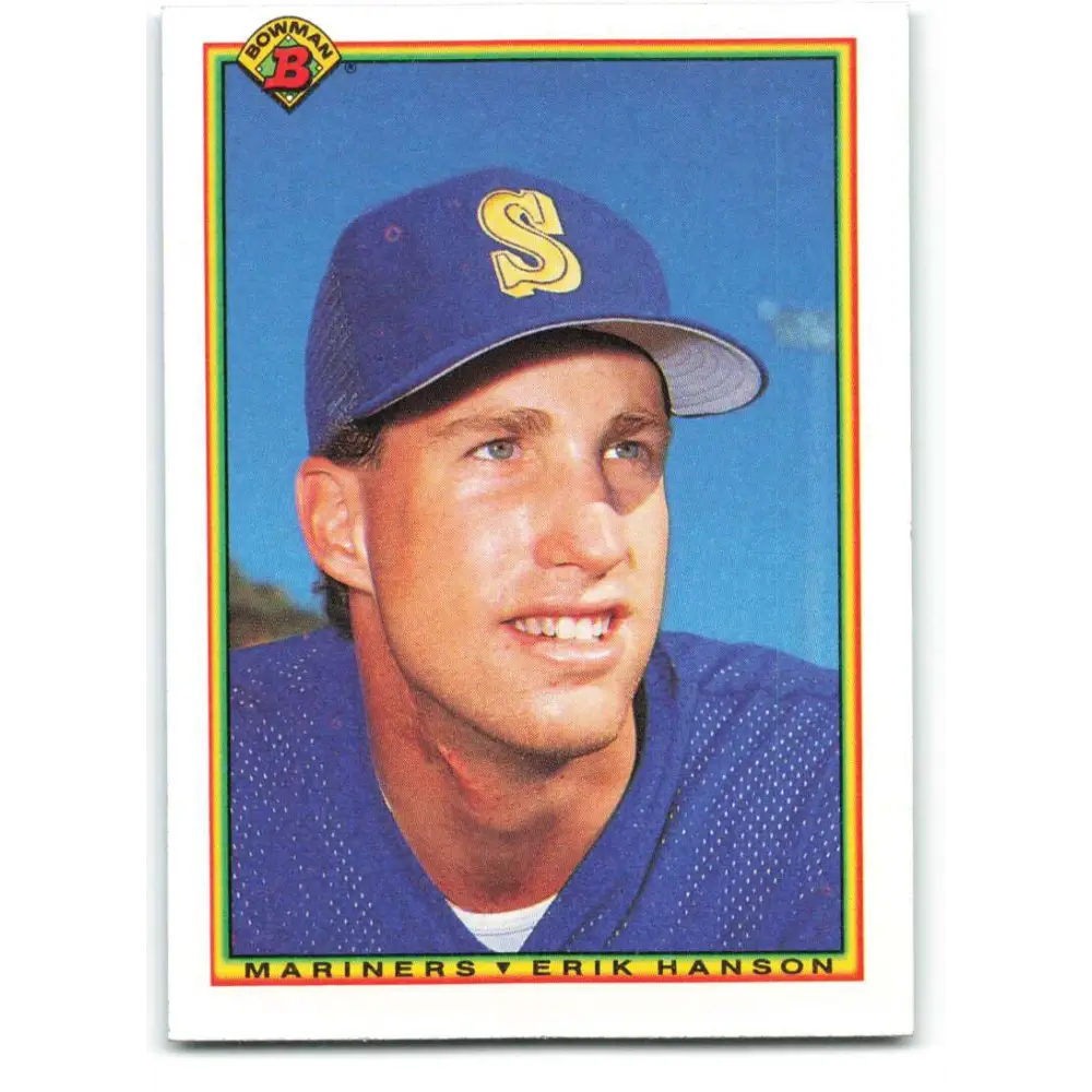 1990 Bowman #469 Erik Hanson NM-MT Seattle Mariners Baseball Card  Image 1
