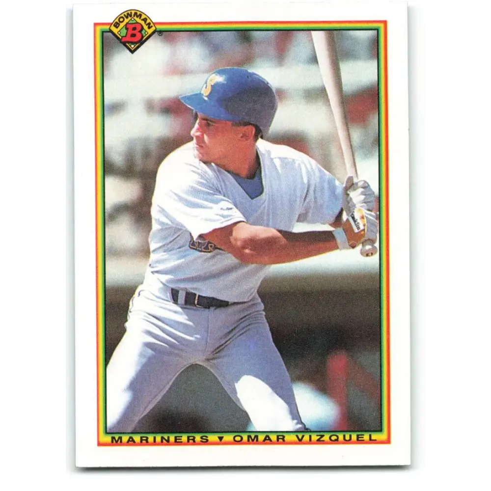 1990 Bowman #474 Omar Vizquel NM-MT Seattle Mariners Baseball Card  Image 1