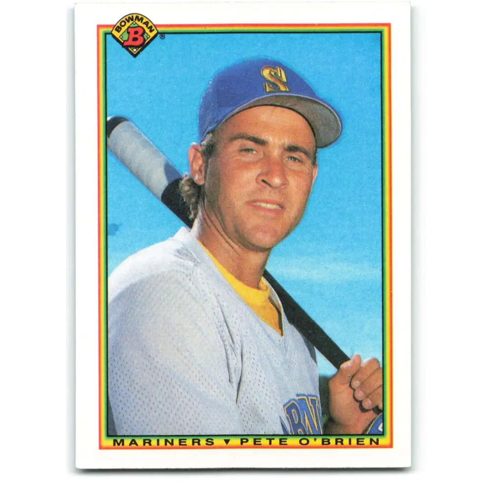 1990 Bowman #475 Pete O'Brien NM-MT Seattle Mariners Baseball Card  Image 1