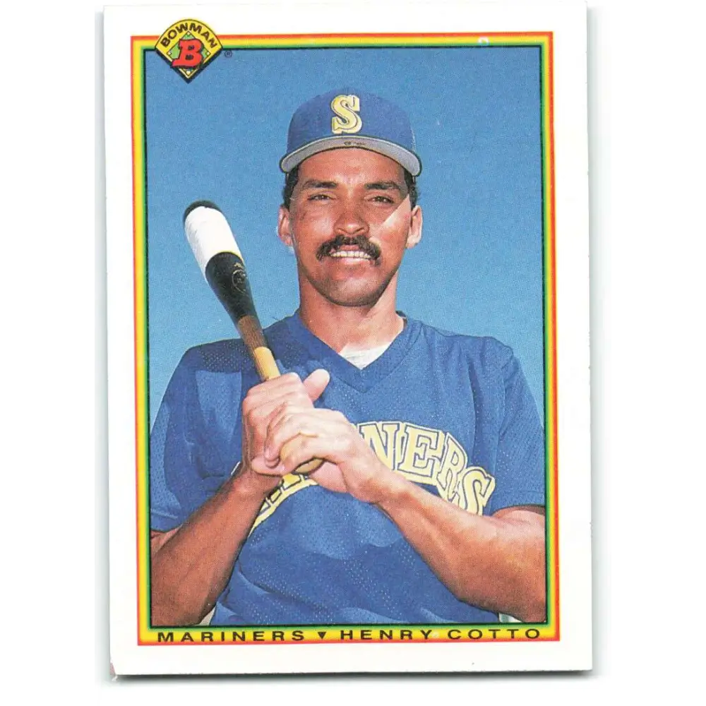 1990 Bowman #476 Henry Cotto NM-MT Seattle Mariners Baseball Card  Image 1