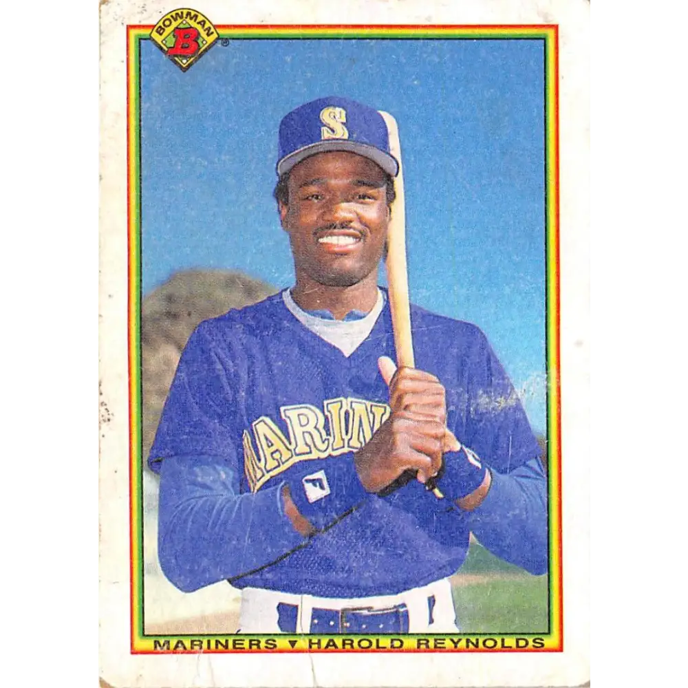 1990 Bowman #478 Harold Reynolds NM-MT Seattle Mariners Baseball Card  Image 1