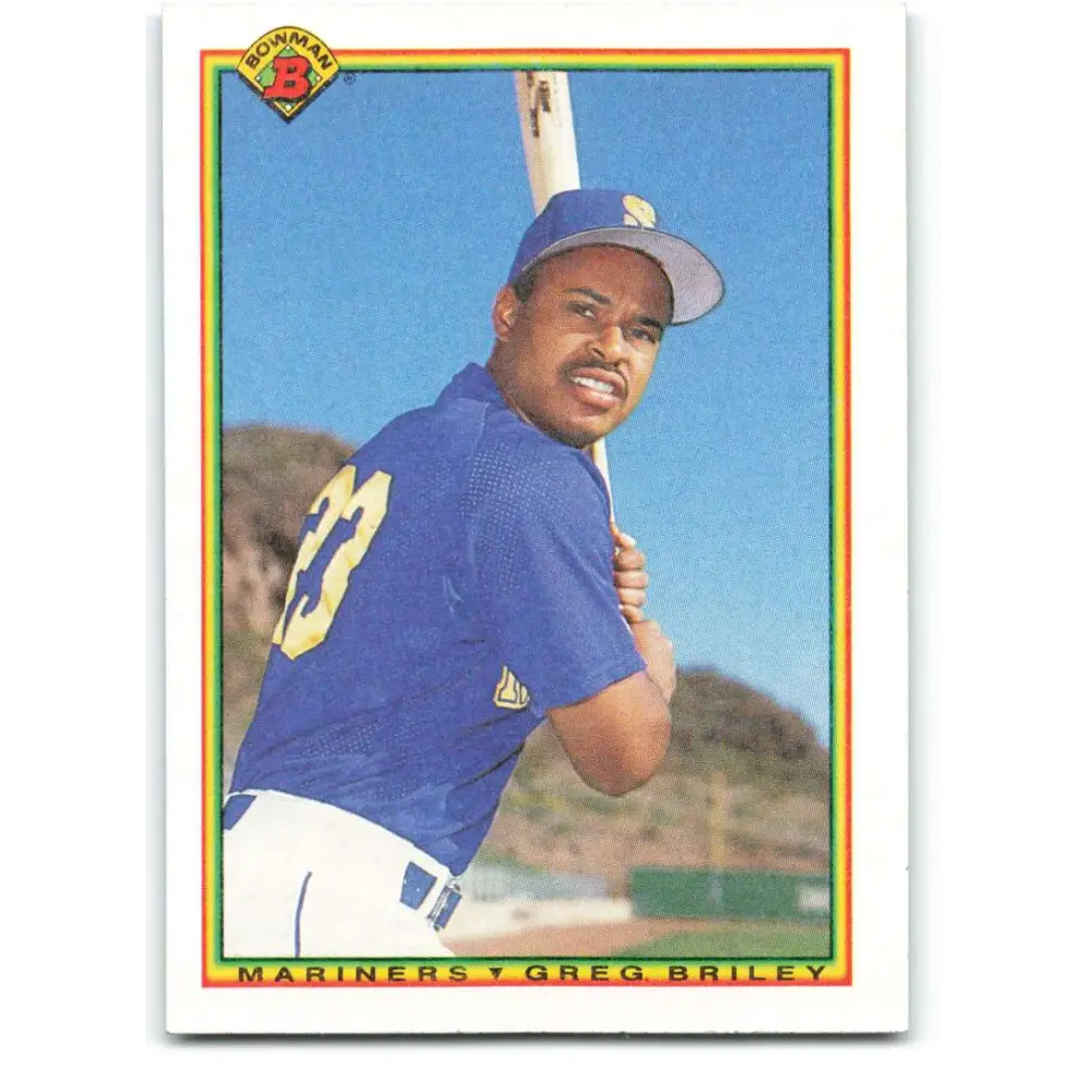 1990 Bowman #482 Greg Briley NM-MT Seattle Mariners Baseball Card  Image 1