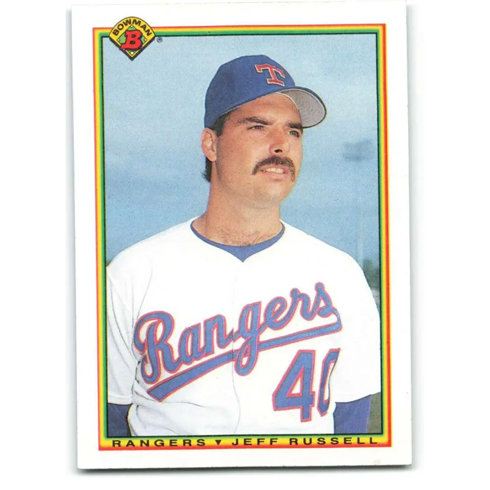1990 Bowman #485 Jeff Russell NM-MT Texas Rangers Baseball Card  Image 1