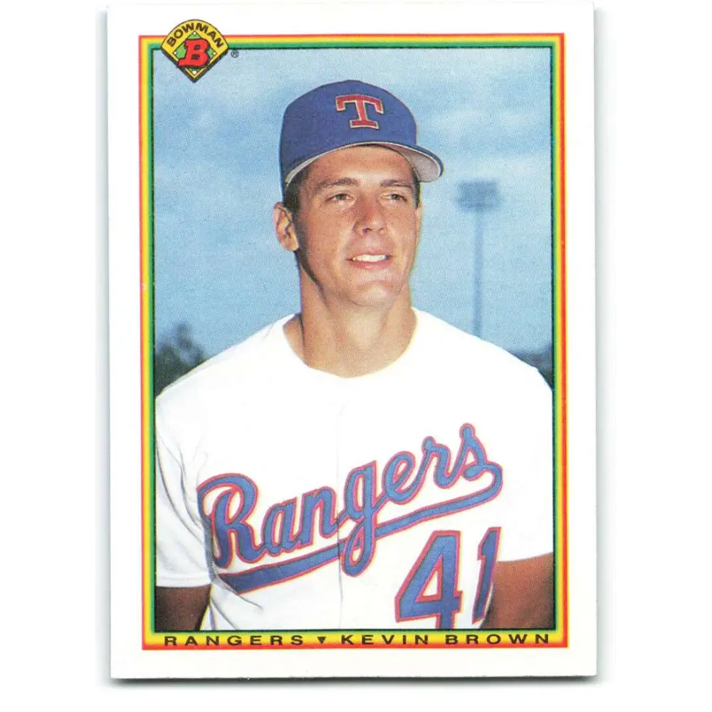 1990 Bowman #488 Kevin Brown NM-MT Texas Rangers Baseball Card  Image 1