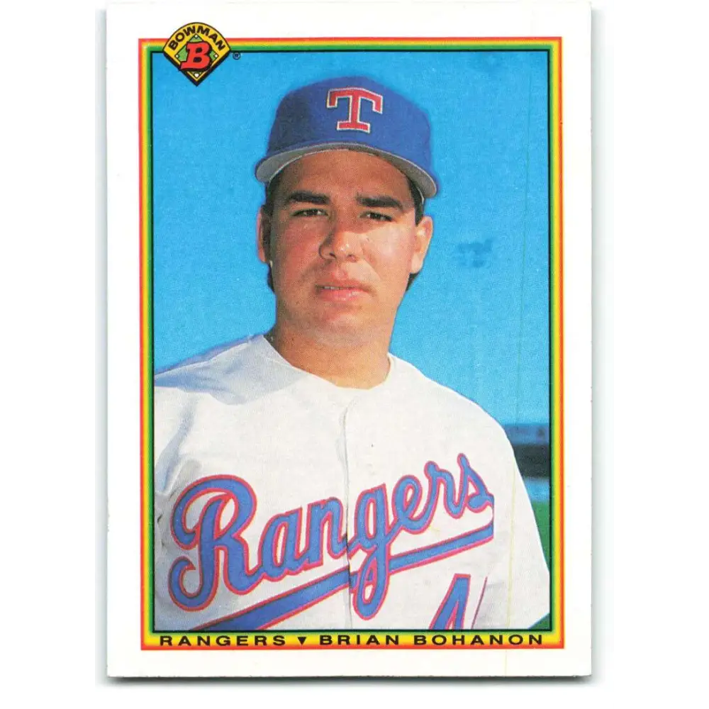 1990 Bowman #489 Brian Bohanon NM-MT RC Rookie Texas Rangers Baseball Card  Image 1