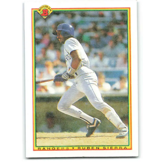 1990 Bowman #490 Ruben Sierra NM-MT Texas Rangers Baseball Card  Image 1