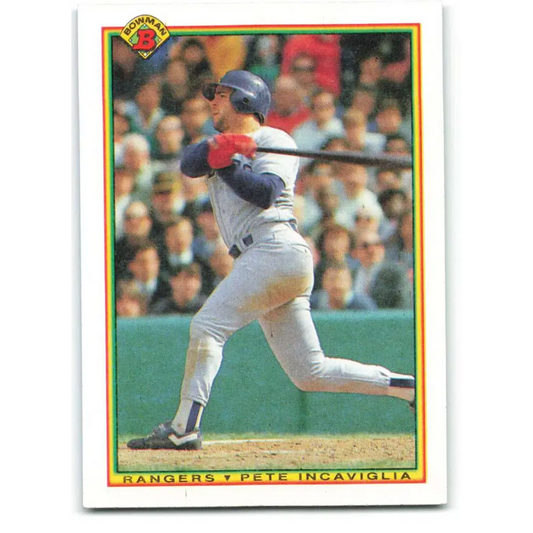 1990 Bowman #491 Pete Incaviglia NM-MT Texas Rangers Baseball Card  Image 1