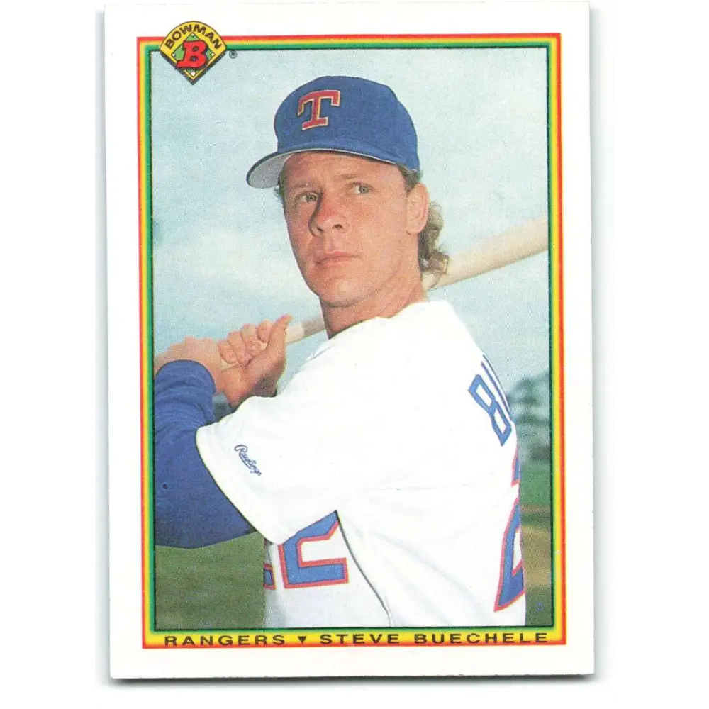 1990 Bowman #493 Steve Buechele NM-MT Texas Rangers Baseball Card  Image 1