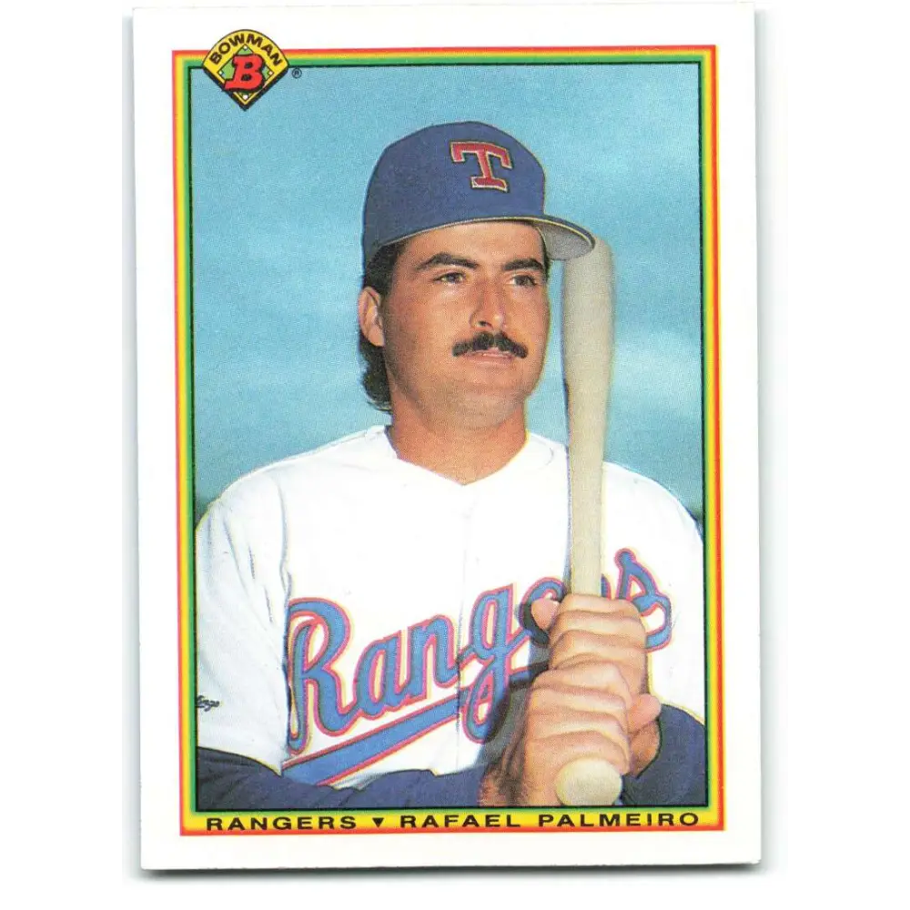 1990 Bowman #496 Rafael Palmeiro NM-MT Texas Rangers Baseball Card  Image 1