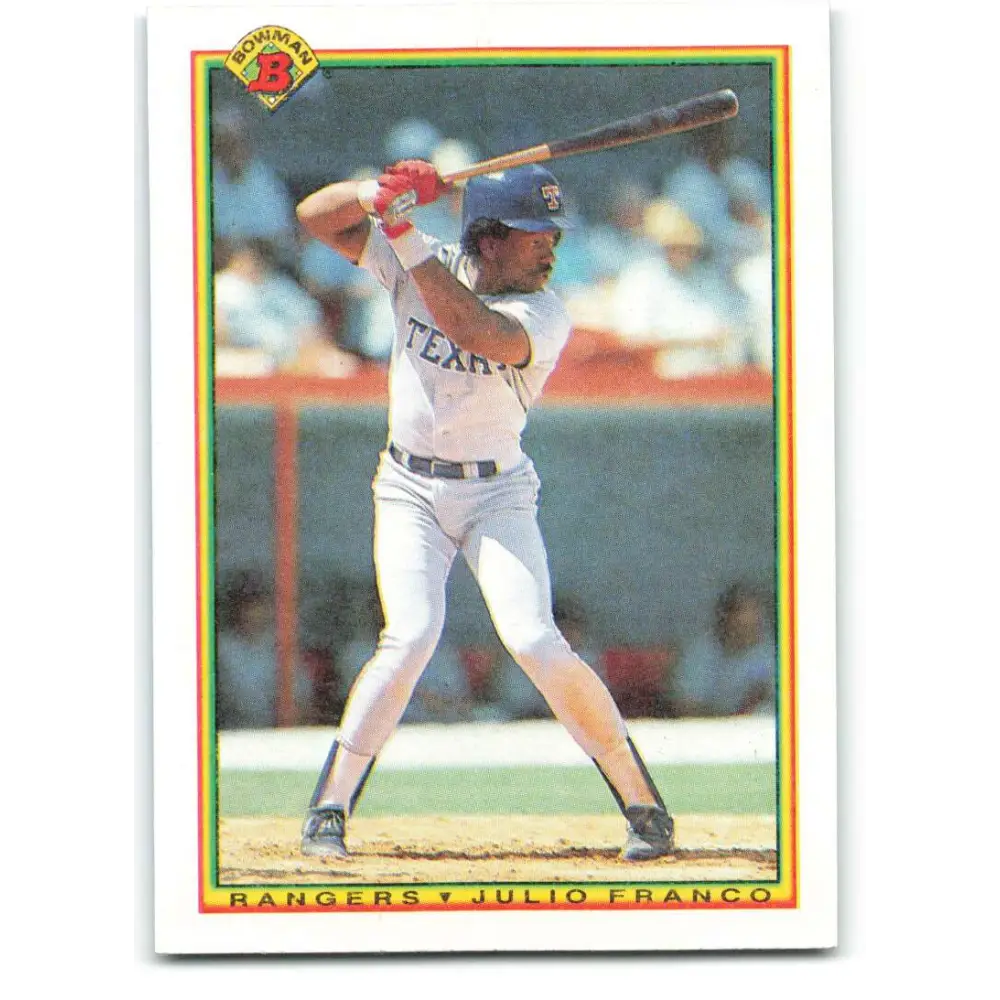 1990 Bowman #497 Julio Franco NM-MT Texas Rangers Baseball Card  Image 1