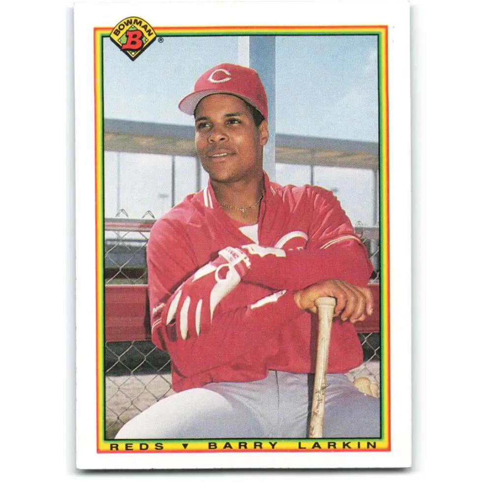 1990 Bowman #50 Barry Larkin NM-MT Cincinnati Reds Baseball Card  Image 1