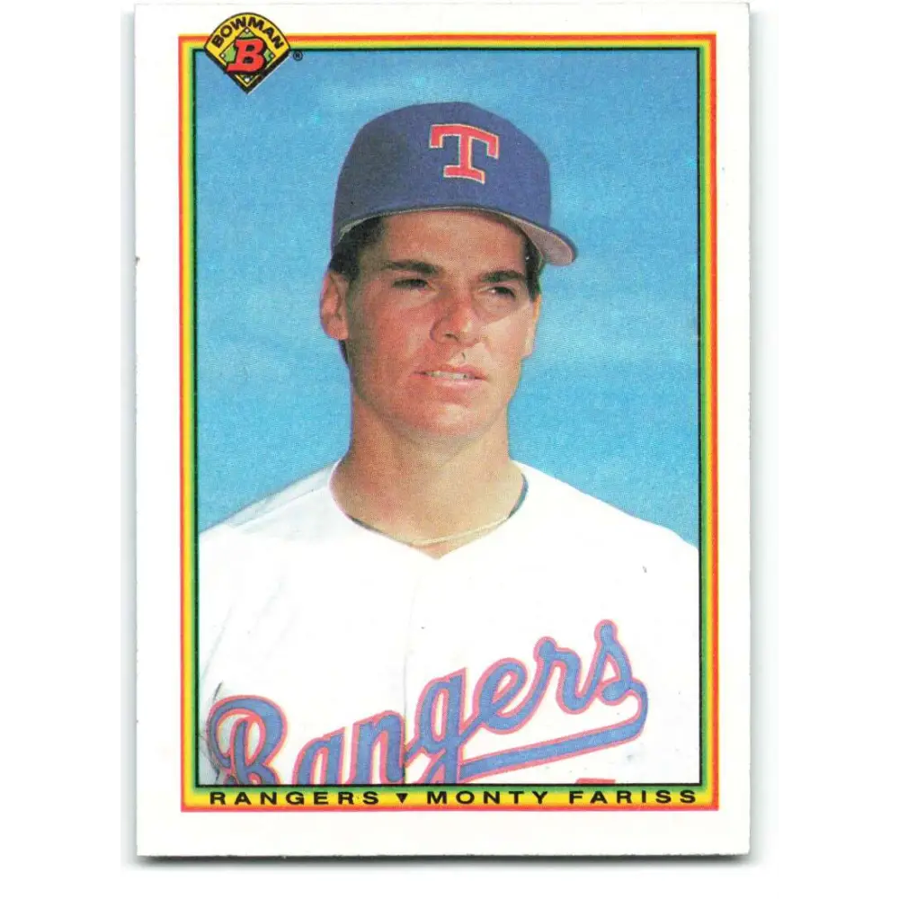 1990 Bowman #500 Monty Fariss NM-MT Texas Rangers Baseball Card  Image 1