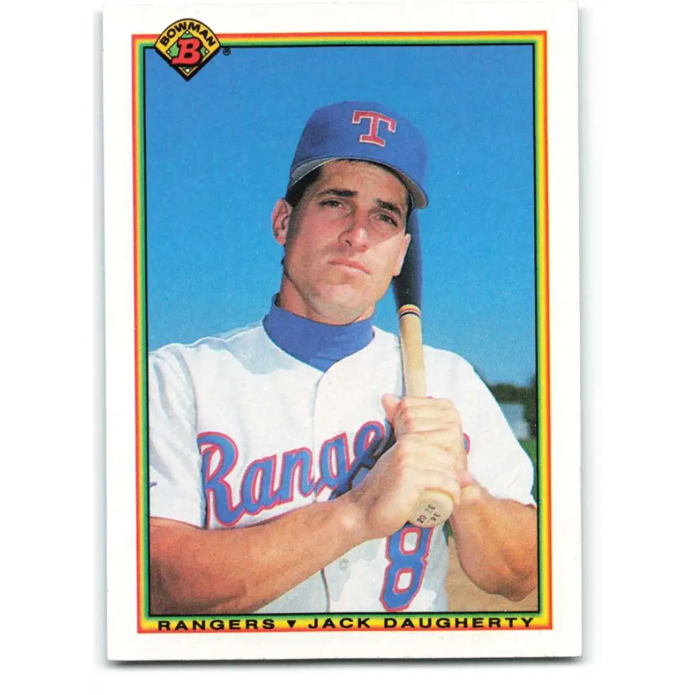1990 Bowman #503 Jack Daugherty NM-MT RC Rookie Texas Rangers Baseball Card  Image 1