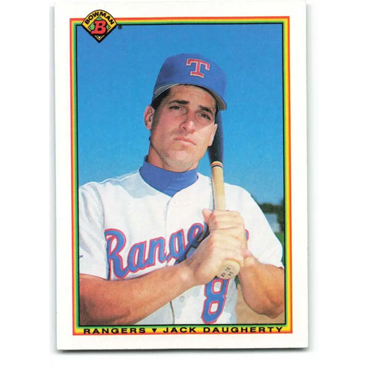 1990 Bowman #503 Jack Daugherty NM-MT RC Rookie Texas Rangers Baseball Card  Image 1