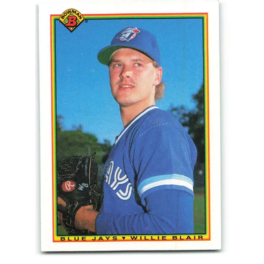 1990 Bowman #504 Willie Blair NM-MT RC Rookie Toronto Blue Jays Baseball Card  Image 1