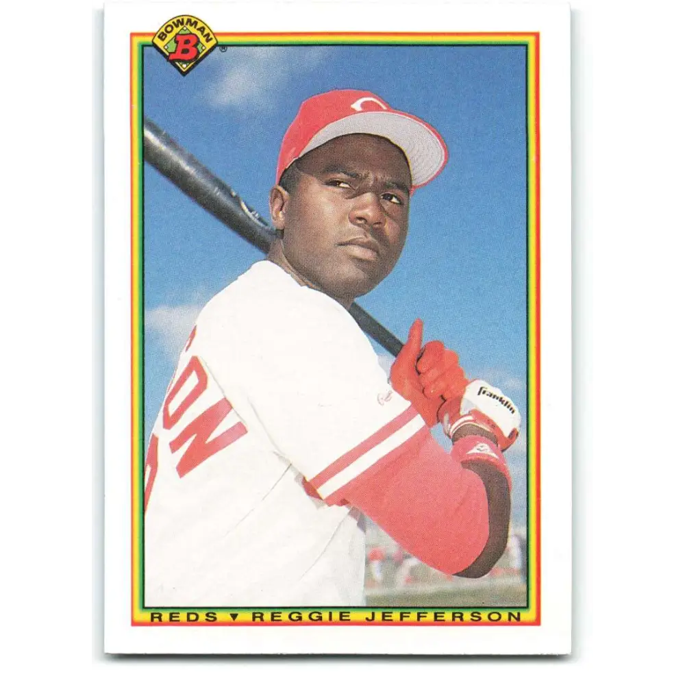 1990 Bowman #51 Reggie Jefferson NM-MT RC Rookie Cincinnati Reds Baseball Card  Image 1