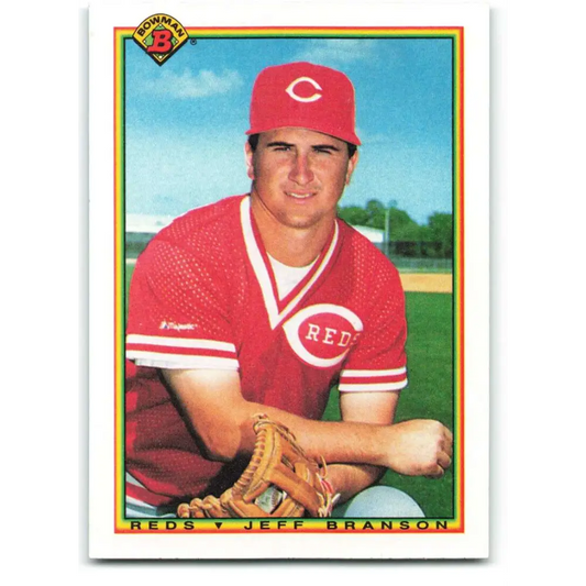 1990 Bowman #52 Jeff Branson NM-MT RC Rookie Cincinnati Reds Baseball Card  Image 1