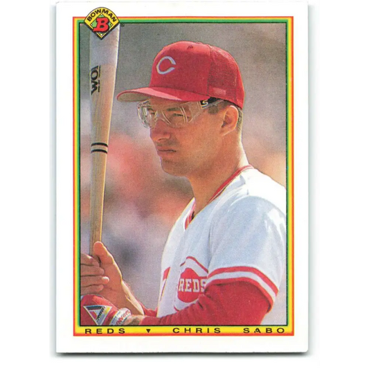 1990 Bowman #53 Chris Sabo NM-MT Cincinnati Reds Baseball Card  Image 1