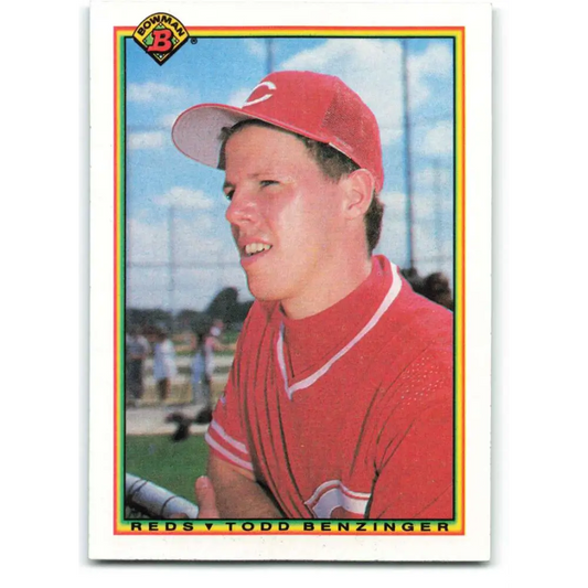 1990 Bowman #55 Todd Benzinger NM-MT Cincinnati Reds Baseball Card  Image 1