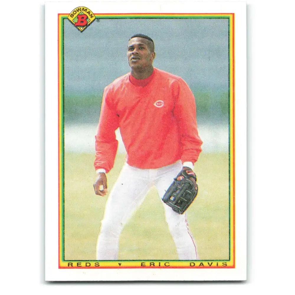 1990 Bowman #58 Eric Davis NM-MT Cincinnati Reds Baseball Card  Image 1