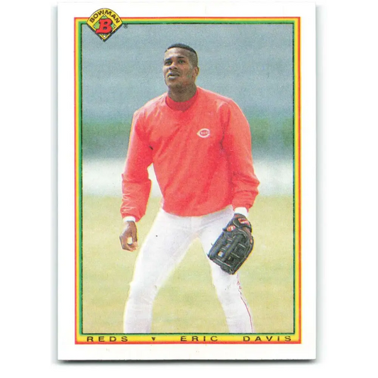1990 Bowman #58 Eric Davis NM-MT Cincinnati Reds Baseball Card  Image 1