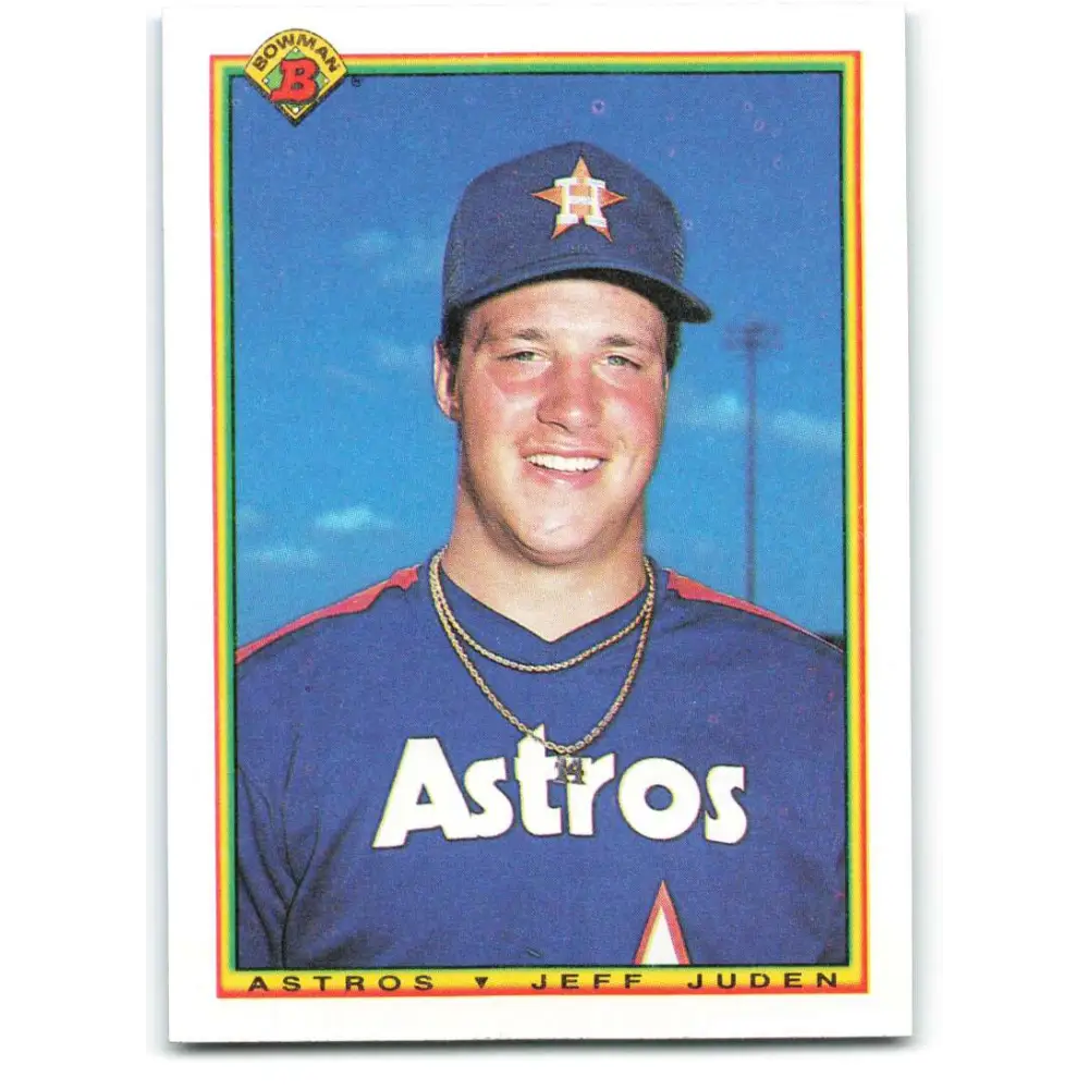 1990 Bowman #64 Jeff Juden NM-MT RC Rookie Houston Astros Baseball Card  Image 1