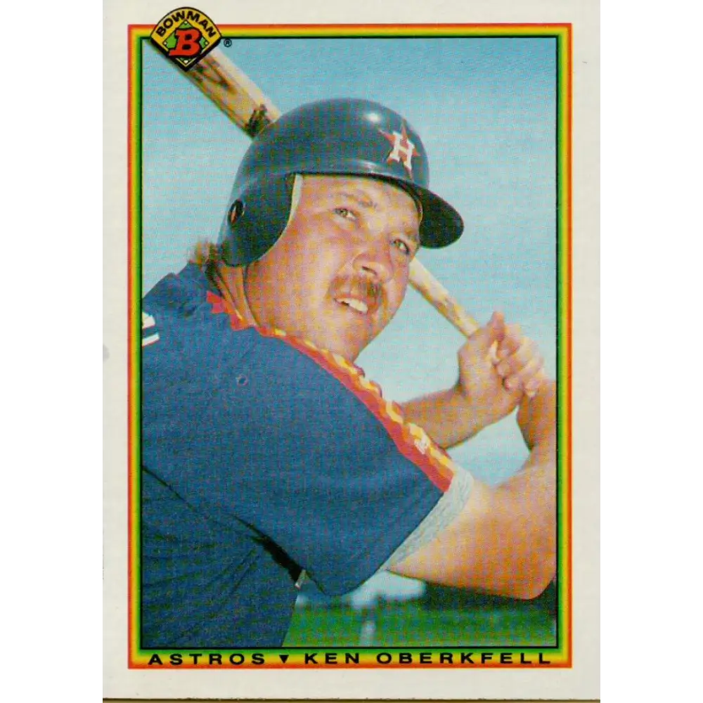 1990 Bowman #74 Ken Oberkfell NM-MT Houston Astros Baseball Card  Image 1