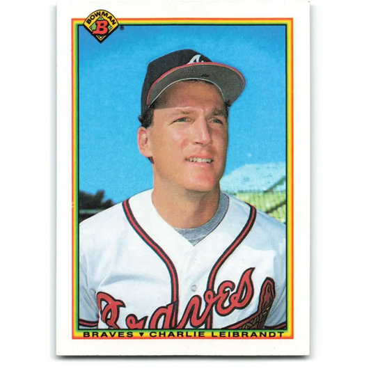1990 Bowman #8 Charlie Leibrandt NM-MT Atlanta Braves Baseball Card  Image 1