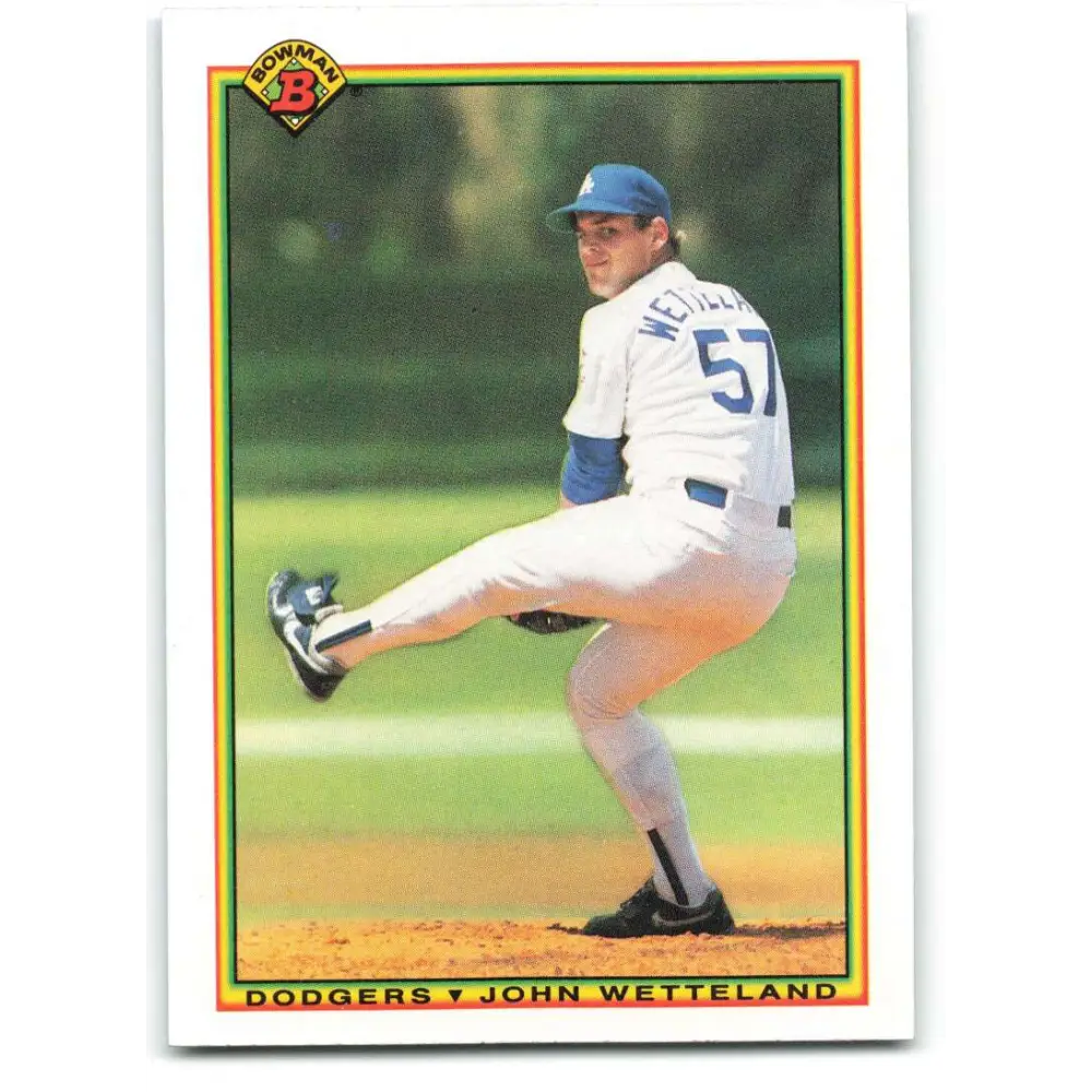 1990 Bowman #82 John Wetteland NM-MT Los Angeles Dodgers Baseball Card  Image 1