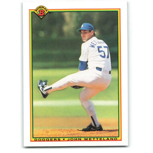 1990 Bowman #82 John Wetteland NM-MT Los Angeles Dodgers Baseball Card  Image 1