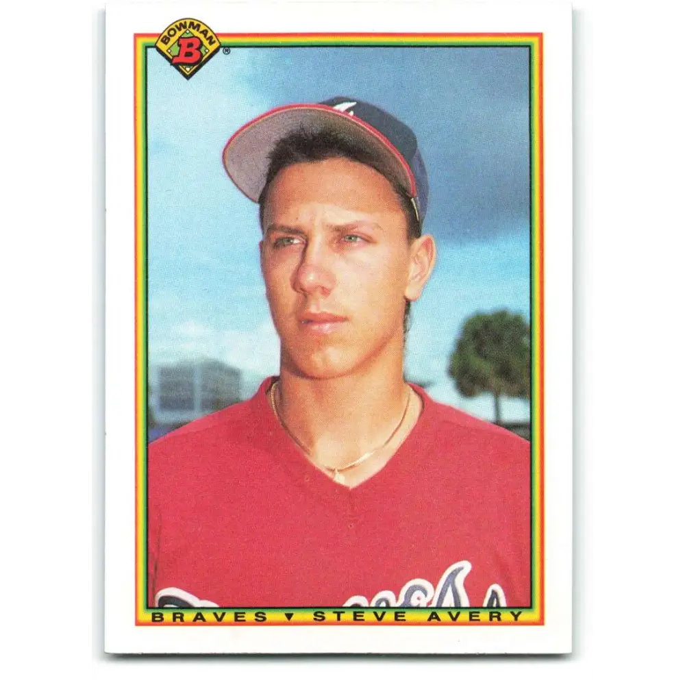 1990 Bowman #9 Steve Avery NM-MT Atlanta Braves Baseball Card  Image 1