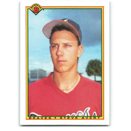1990 Bowman #9 Steve Avery NM-MT Atlanta Braves Baseball Card  Image 1