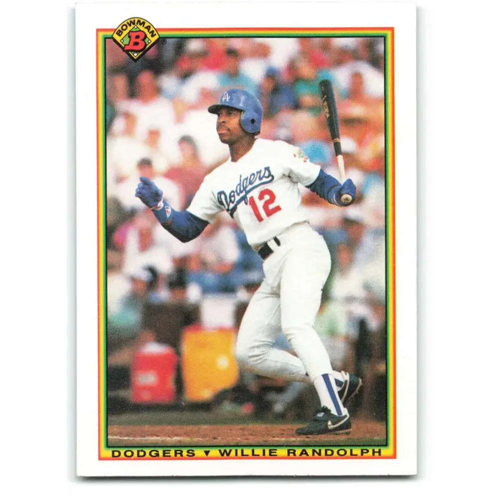 1990 Bowman #90 Willie Randolph NM-MT Los Angeles Dodgers Baseball Card  Image 1