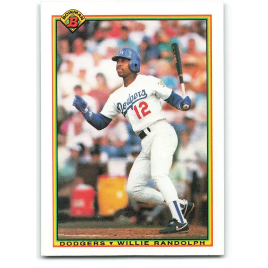 1990 Bowman #90 Willie Randolph NM-MT Los Angeles Dodgers Baseball Card  Image 1