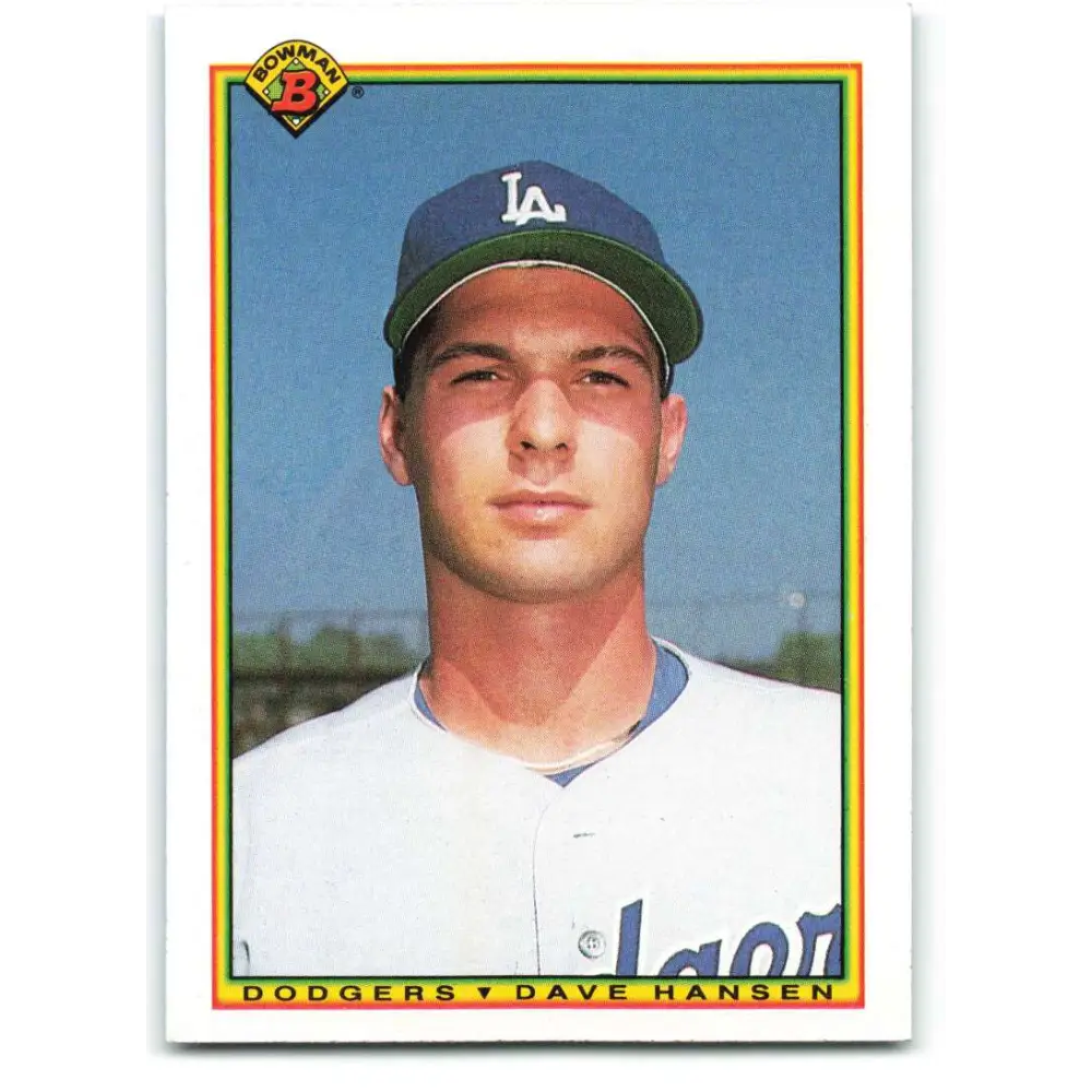 1990 Bowman #93 Dave Hansen NM-MT RC Rookie Los Angeles Dodgers Baseball Card  Image 1