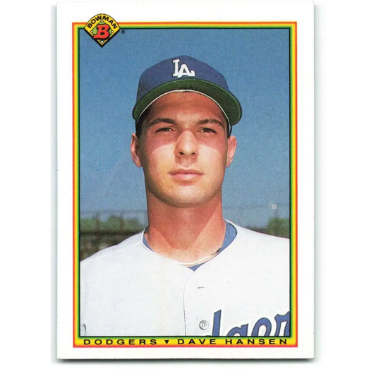 1990 Bowman #93 Dave Hansen NM-MT RC Rookie Los Angeles Dodgers Baseball Card  Image 1