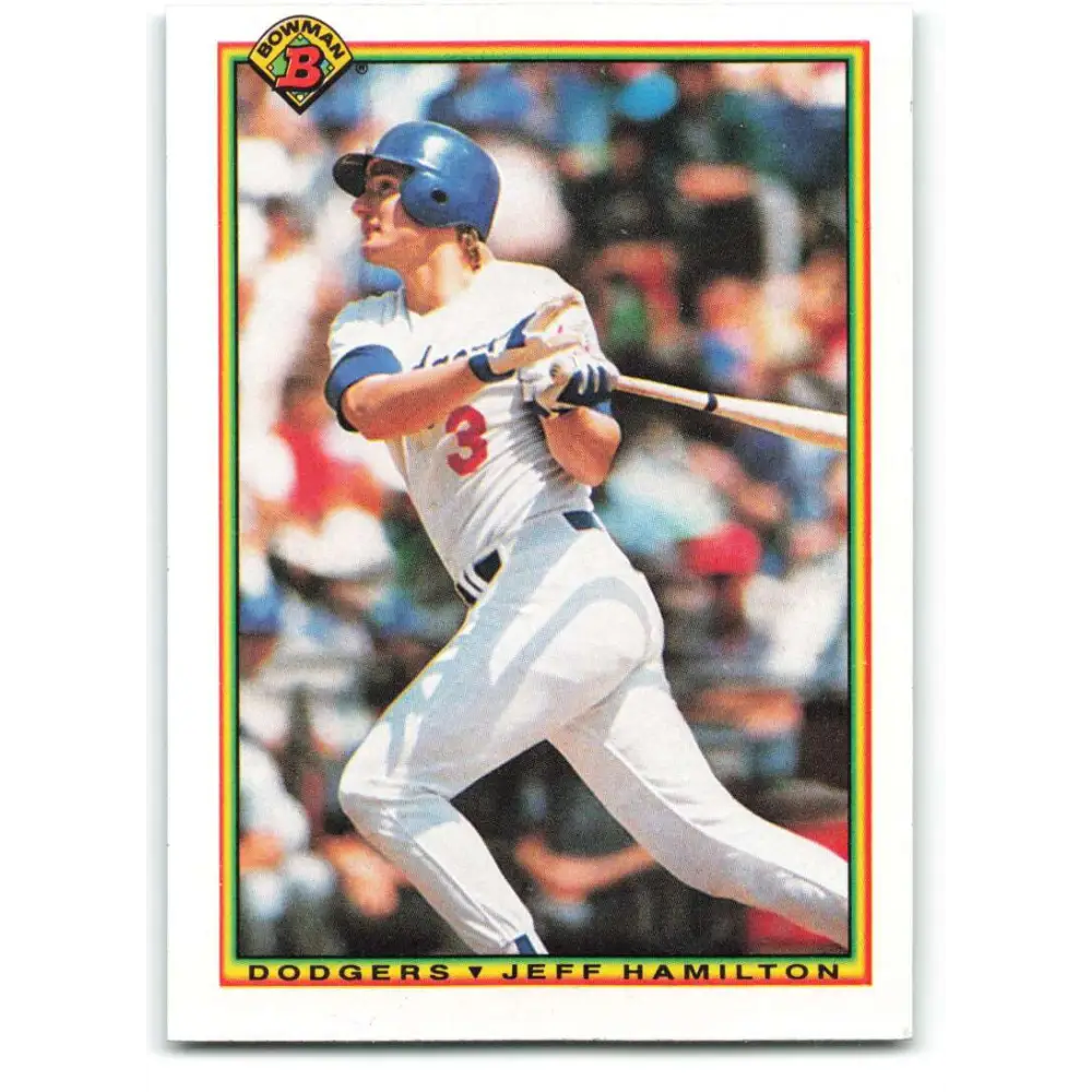 1990 Bowman #94 Jeff Hamilton NM-MT Los Angeles Dodgers Baseball Card  Image 1