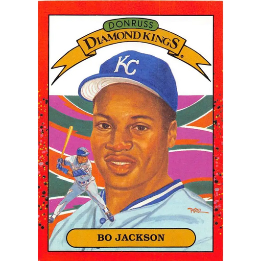 1990 Donruss #1 Bo Jackson DK VG-EX Kansas City Royals Baseball Card Image 1