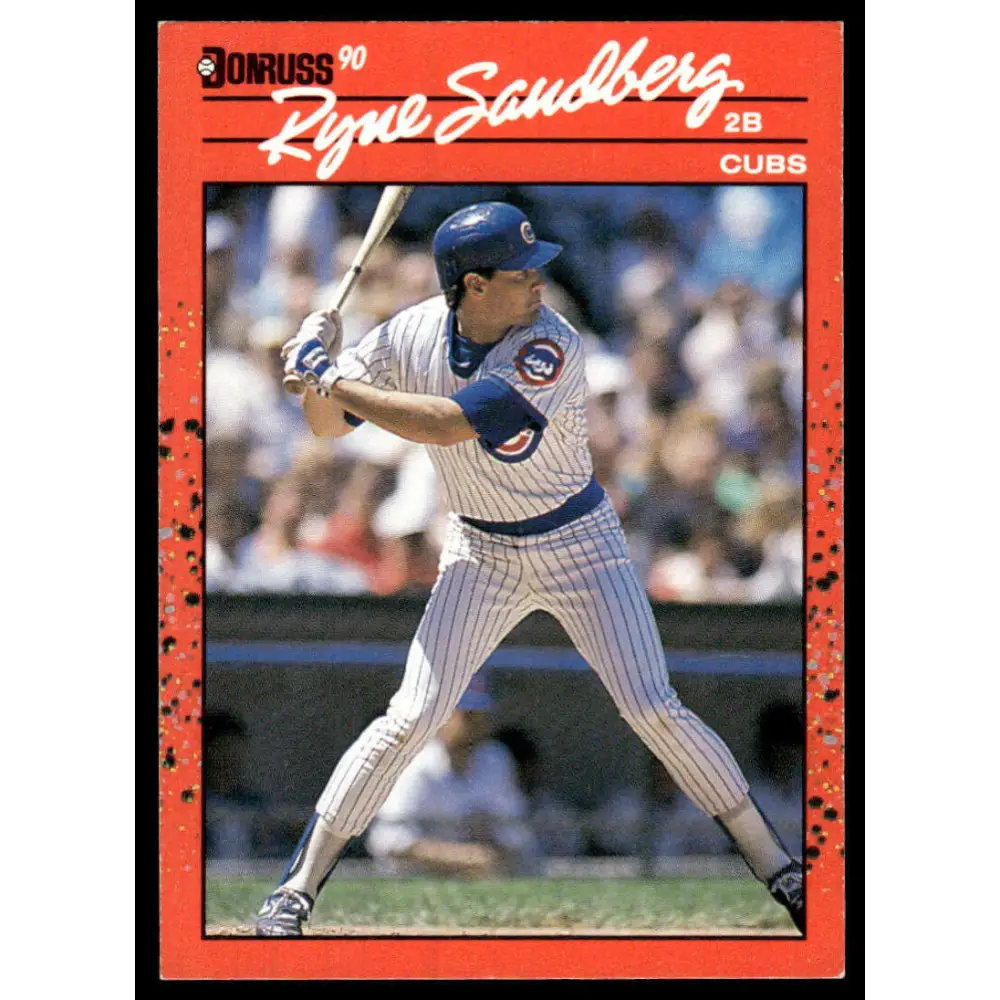1990 Donruss #105 Ryne Sandberg EX Chicago Cubs Baseball Card Image 1