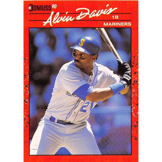 1990 Donruss #109 Alvin Davis VG-EX Seattle Mariners Baseball Card Image 1